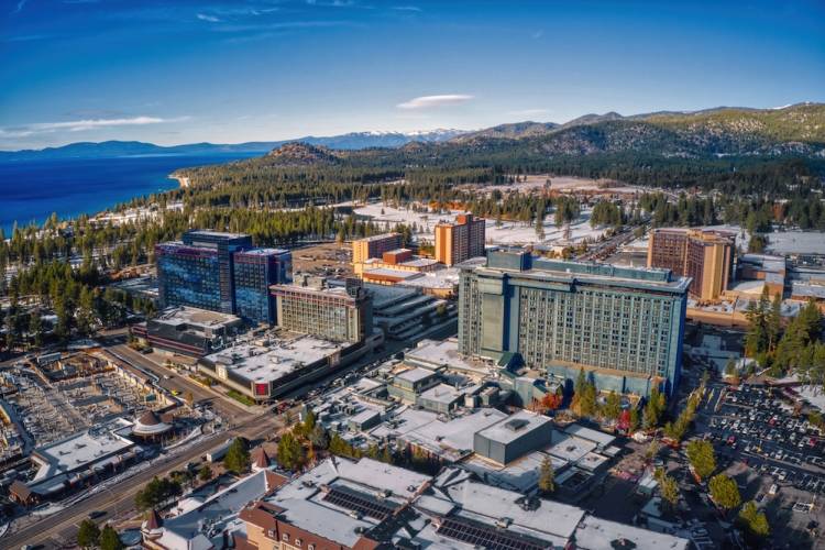 aerial view of Tahoe