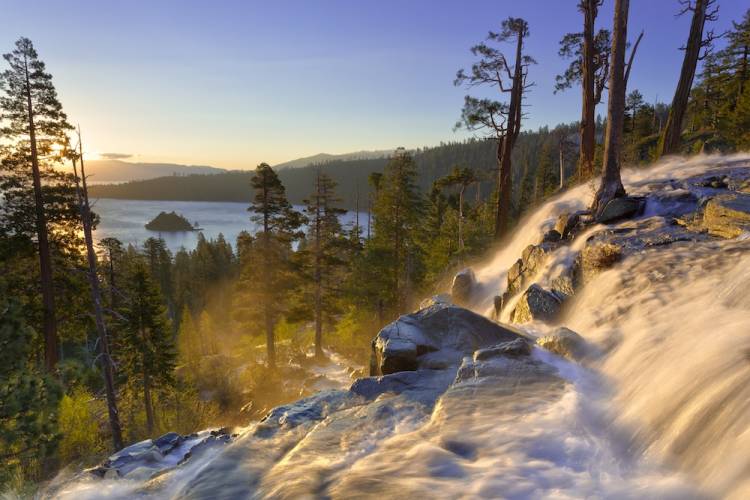 Waterfall in Lake Tahoe