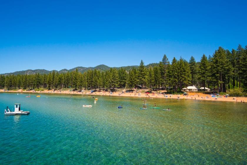 lakeside beach at South Lake Tahoe