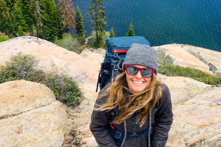 woman hiking in Tahoe